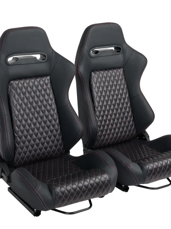 High Quality Racing Seat with Suade Material Double Slider Design – Set of 2 Pieces