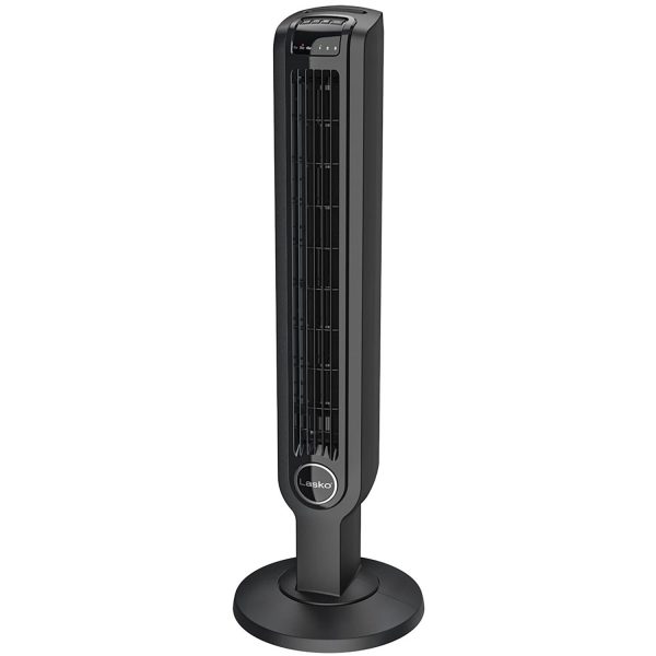 3- Speed Oscillating Tower Fan with Timer and Remote, T36211, Black