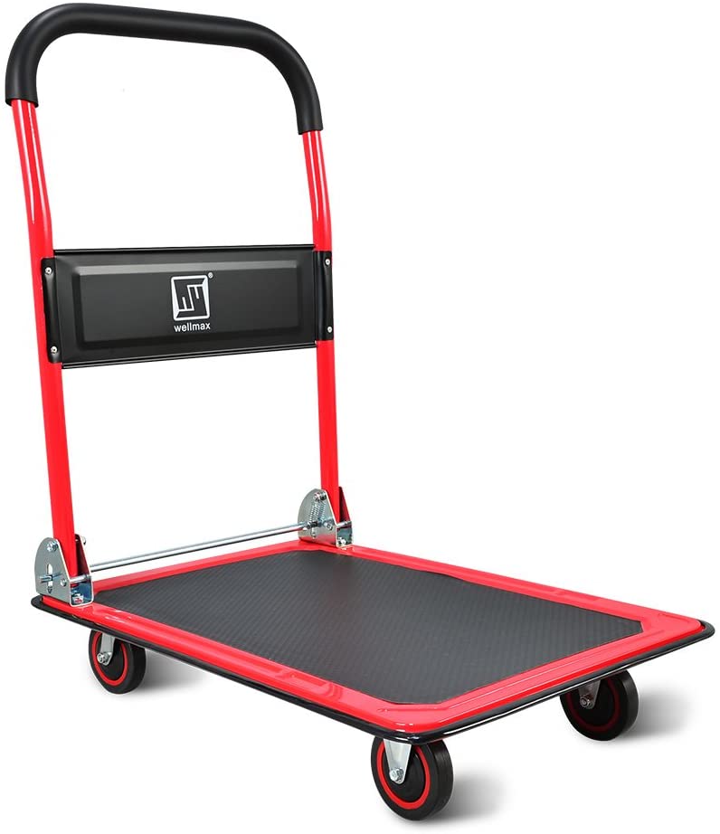 Push Cart Dolly by Wellmax, Moving Platform Hand Truck