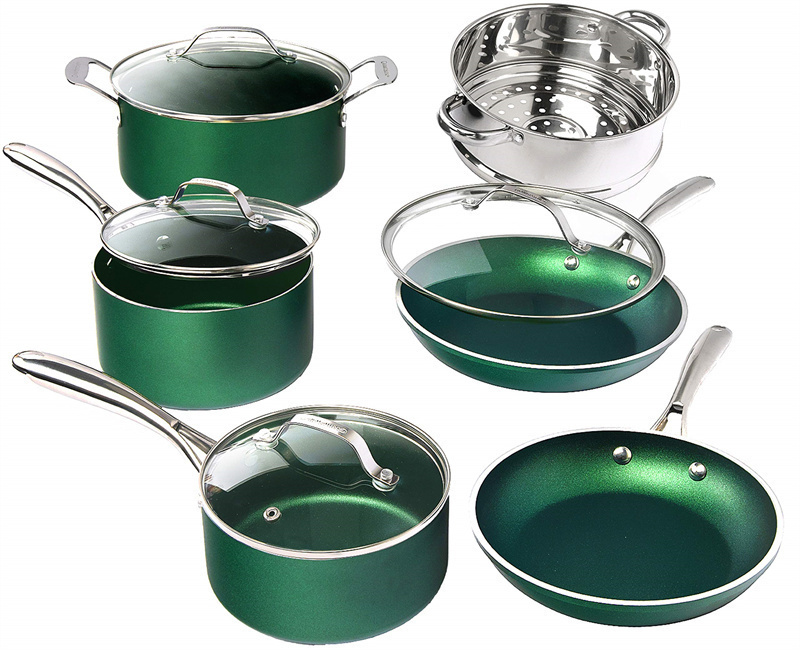 Diamond-Infused 20-Piece Non-Stick Cookware Set with Baking Kit – Healthy, PFOA-Free, Dishwasher Safe