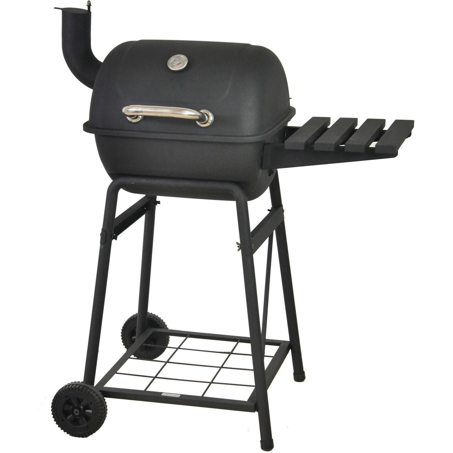 RevoAce 26 Mini Barrel Charcoal Grill with Side Shelf, Black, CBC1760W