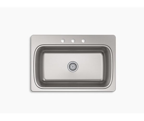 20060-3-NA Verse 33 L x 22 W Top Mount Single Bowl Kitchen Sink