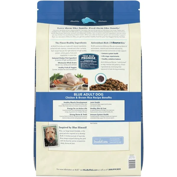 Blue Buffalo Life Protection Adult Dog Food, Natural Chicken & Brown Rice - 30 lb bag