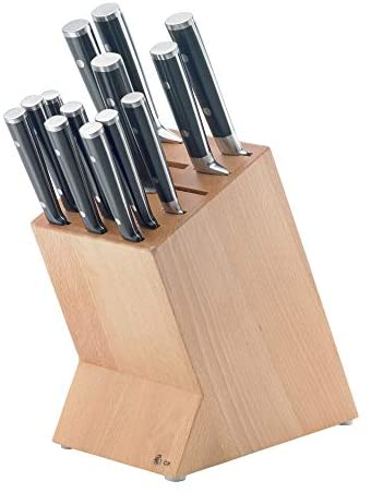 Royal Doulton Gordon Ramsay Block Knife Set, 6 Piece, Grey