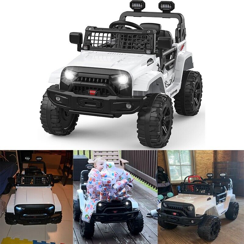 12V Kids Car Power Wheels Ride-on Truck Vehicle with Remote Control &LED Light