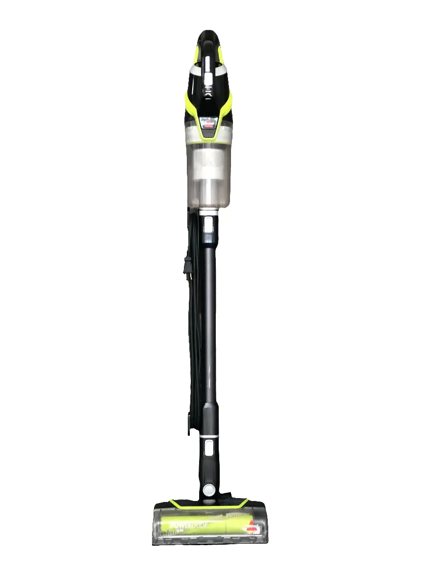BISSELL PowerGlide Slim Corded Vacuum Powerful Pet Hair Pickup on Carpet & Hard Floors Lightweight Swivel Steering 3-in-1 Capabilities with Dusting & Crevice Tool XL Tank 3070, Black & Green