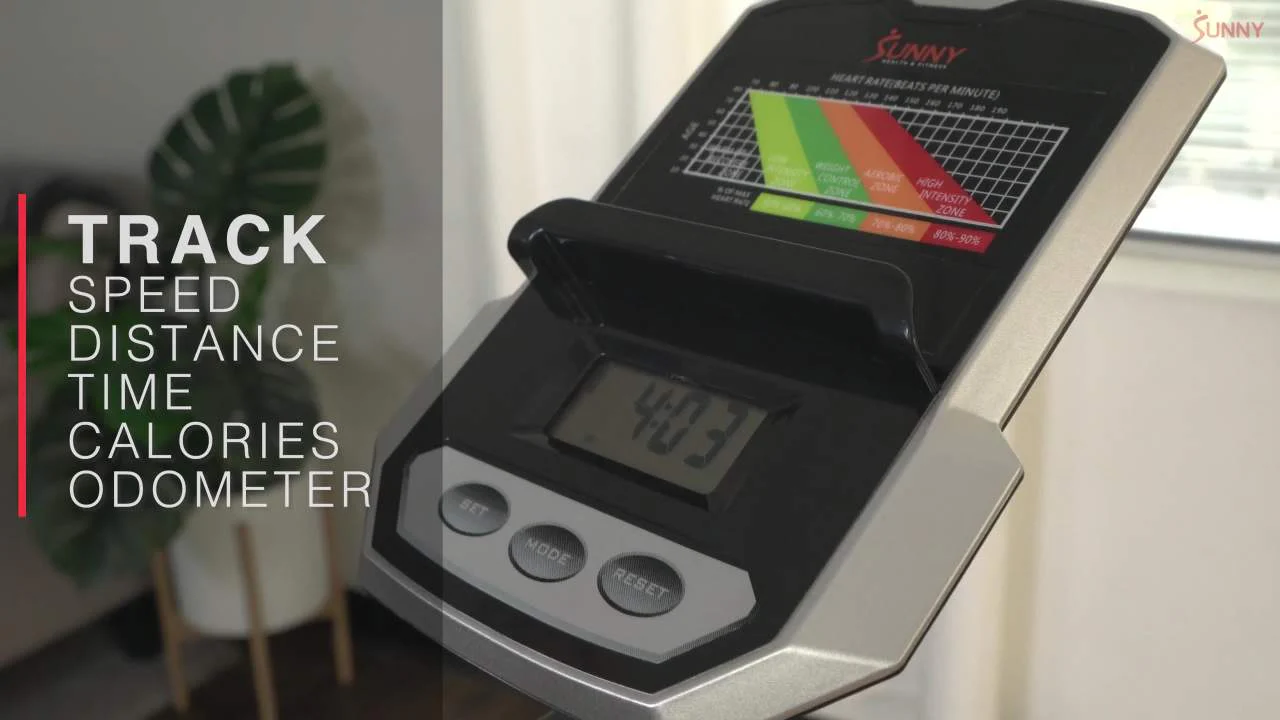 Sunny Health & Fitness Performance Elliptical, Full Body Cardio Climber Stepping Exercise Machine for Home w 8 Levels of Magnetic Resistance - SF-E3911