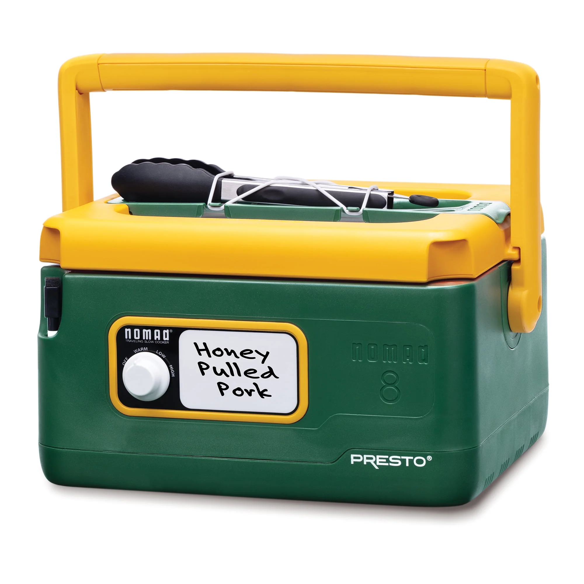 Presto 8-Quart Nomad Traveling Slow Cooker, Green/Gold