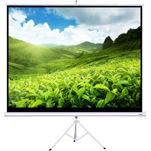 Quisilife Portable Projector Screen 84inch Projector Screen with Stand 4:3 HD Outdoor Indoor Movies Screen for Home Theater Cinema (Color : Black, Size : 84inch)