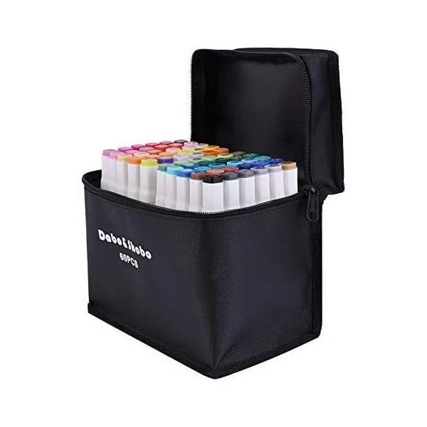 60 Colors Alcohol Markersdrawing Markersdual Tip Art Markers Fine & Chisel Coloring Markerchisel Coloring Markers for Kids Sketching Adult Coloring