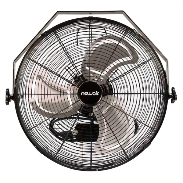 18-in 3-Speed Indoor Black Personal Fan