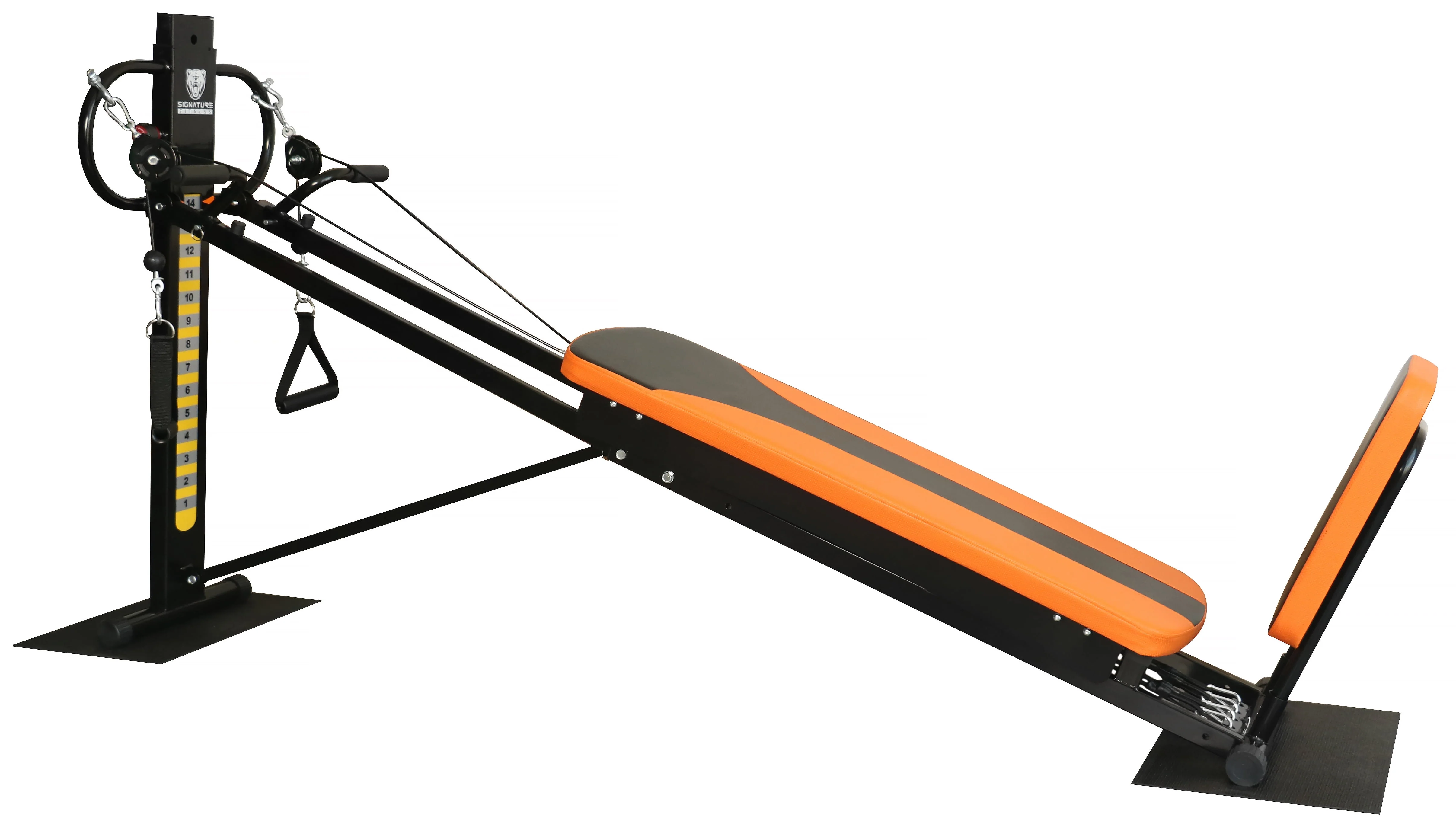 BalanceFrom LX700 Home Gym System Workout Station with 15 Resistance Levels, Comes with Resistance Bands and Floor Mats, 375-Pound User Weight Capacity