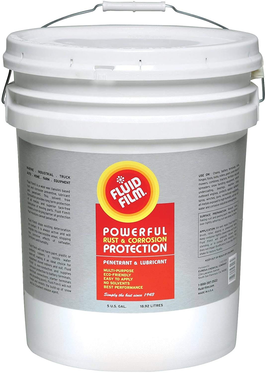 Fluid Film 5-Gallon Rust Inhibitor & Lubricant – Marine, Automotive, Industrial Corrosion Protection