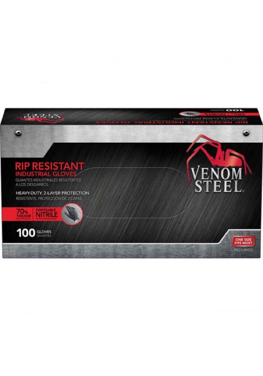 Venom Steel, Rip Resistant Industrial Gloves (100 gloves)