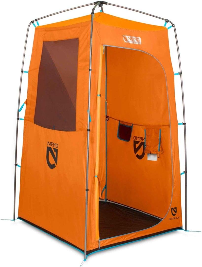 Nemo Equipment Heliopolis Portable Shower Tent, 4-Season Privacy Shelter, Waterproof, Monarch Color, Compatible with Helio Showers, 84′′ Height