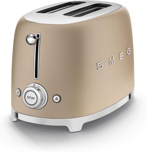 2 Slice Retro Toaster (Matte Champagne)