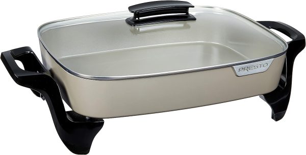 , Grey Ceramic 06856 Electric Skillet, 16