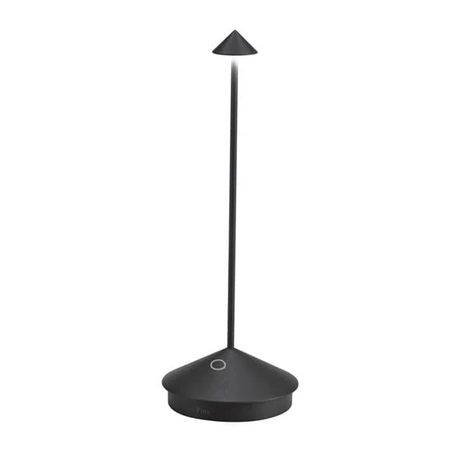 Zafferano Pina 11.4 in. Black Table Lamp
