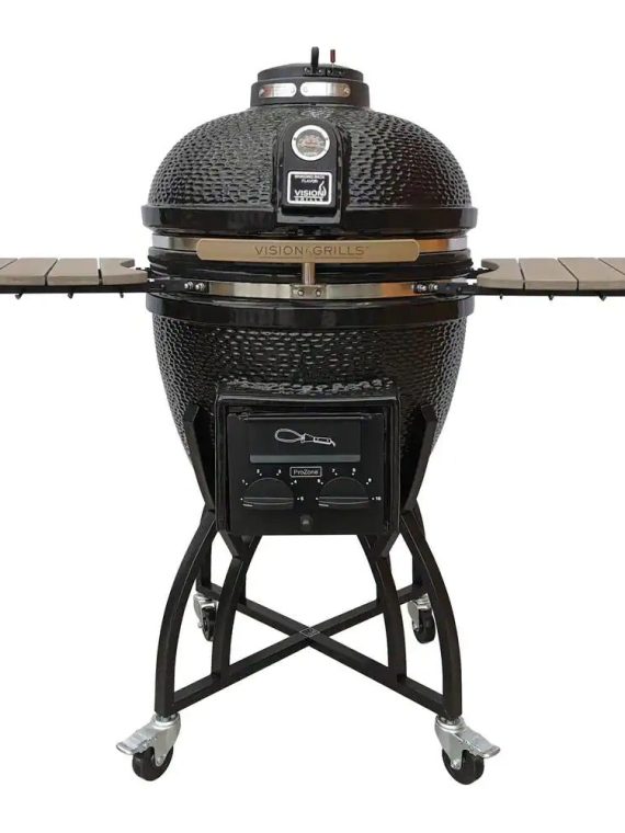 Grills 22 in. Kamado Pro Ceramic Charcoal Grill with Grill Cover