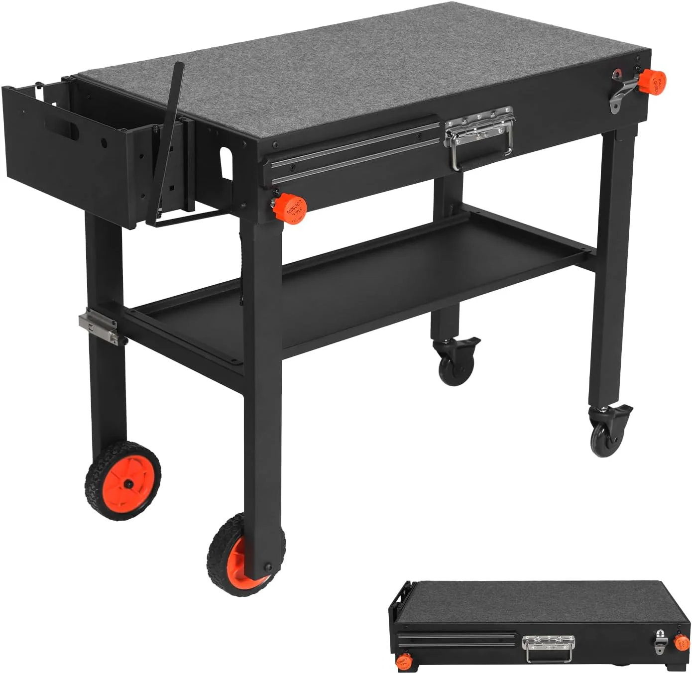 Portable Grill Table Stand | Folding Prep Station for 17