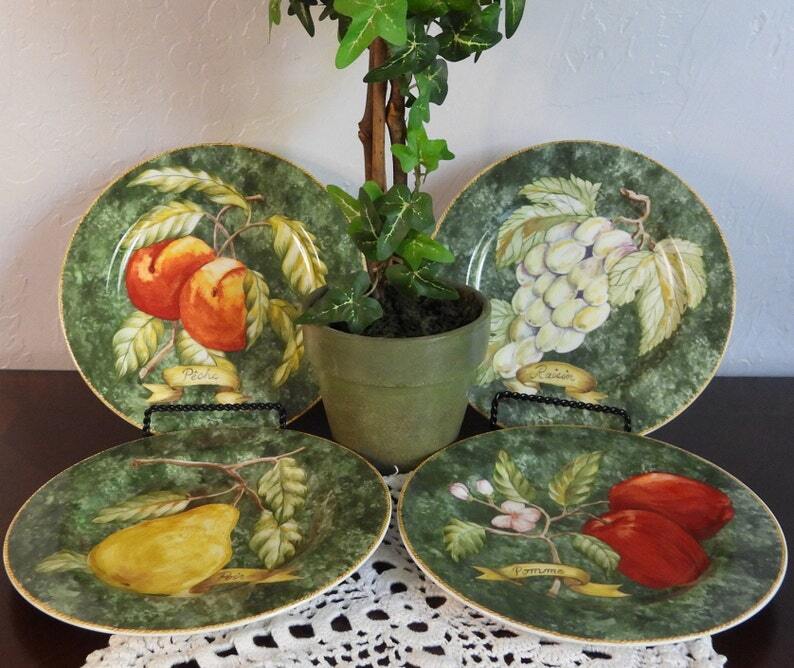 American Atelier ‘Lattice Fruit’ 4-Piece Plate Set, 8.125′′ Diameter