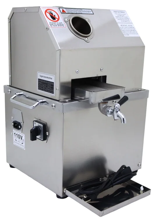 EQCOTWEA Electric Sugar Cane Juicer Press Machine Sugarcane Juice Extractor Commercial Juicing Kumquat Citrus Ginger
