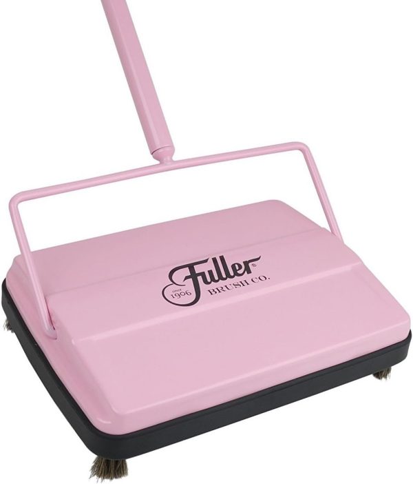 17072 Electrostatic Carpet Floor Sweeper 9 Cleaning Path Lightweight Ideal for Crumby Messes Works On Carpets Hard Floor Surfaces Pretty Pink