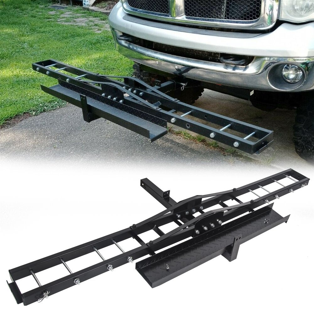 KOJEM Heavy Duty 500 Lbs Motorcycle Dirt Bike Carrier Rack with Ramp for 2′′ Hitch Receiver