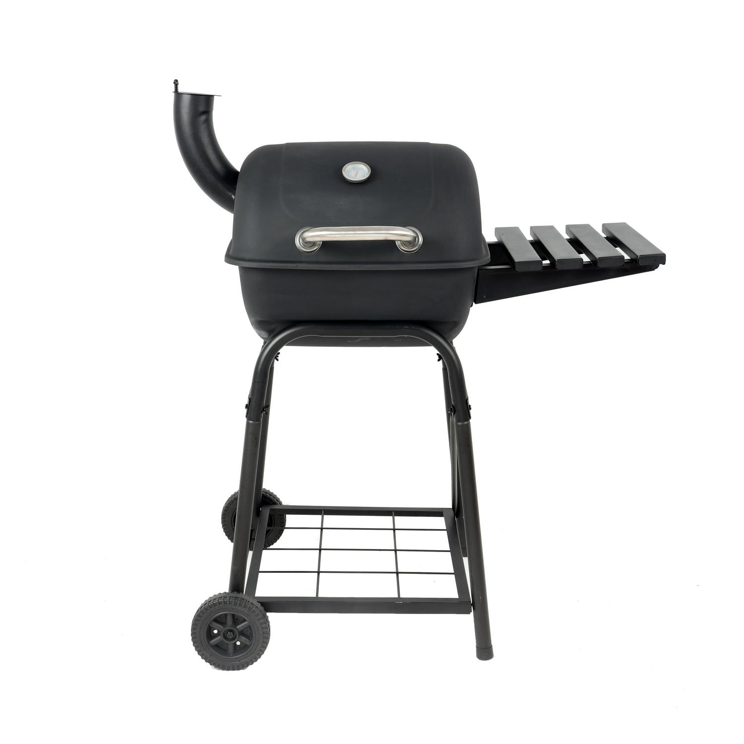RevoAce 26 Mini Barrel Charcoal Grill with Side Shelf, Black, CBC1760W