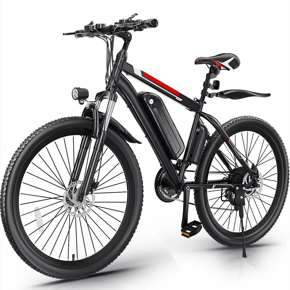 Gocio 500W Electric Bike 26′′ for Adults with Cruise Control, 48V Battery, Shimano 21-Speed, Aluminum Frame