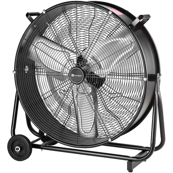 24-in 2-Speed Indoor Black Industrial Fan