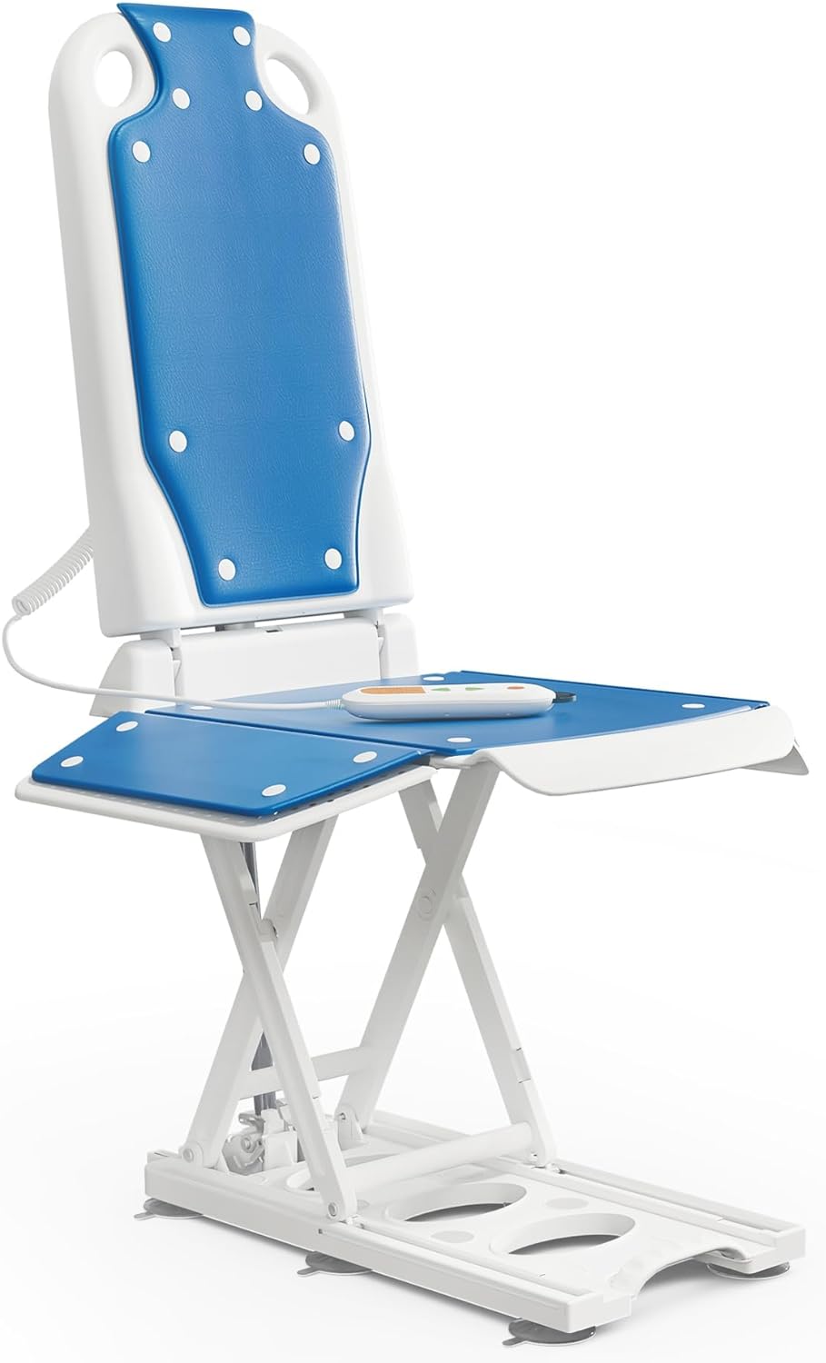 Brand Electric Lift Chair for Elderly, 20′′ Height, 300 lbs Support, Blue, Foldable, Modern Style, Indoor Use