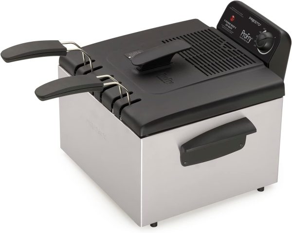 05466 Stainless Steel Dual Basket Pro Fry Immersion Element Deep Fryer