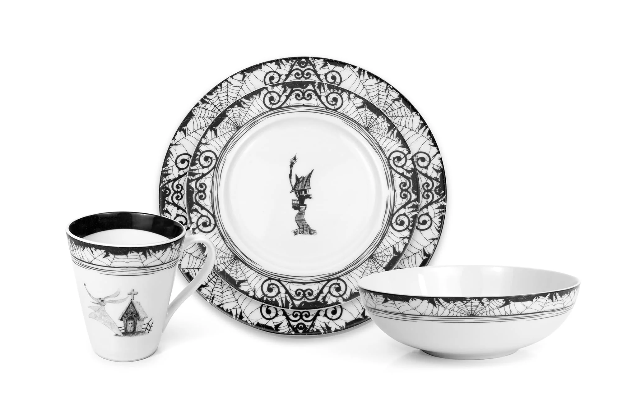 The Nightmare Before Christmas 16-Piece Ceramic Dinnerware Set