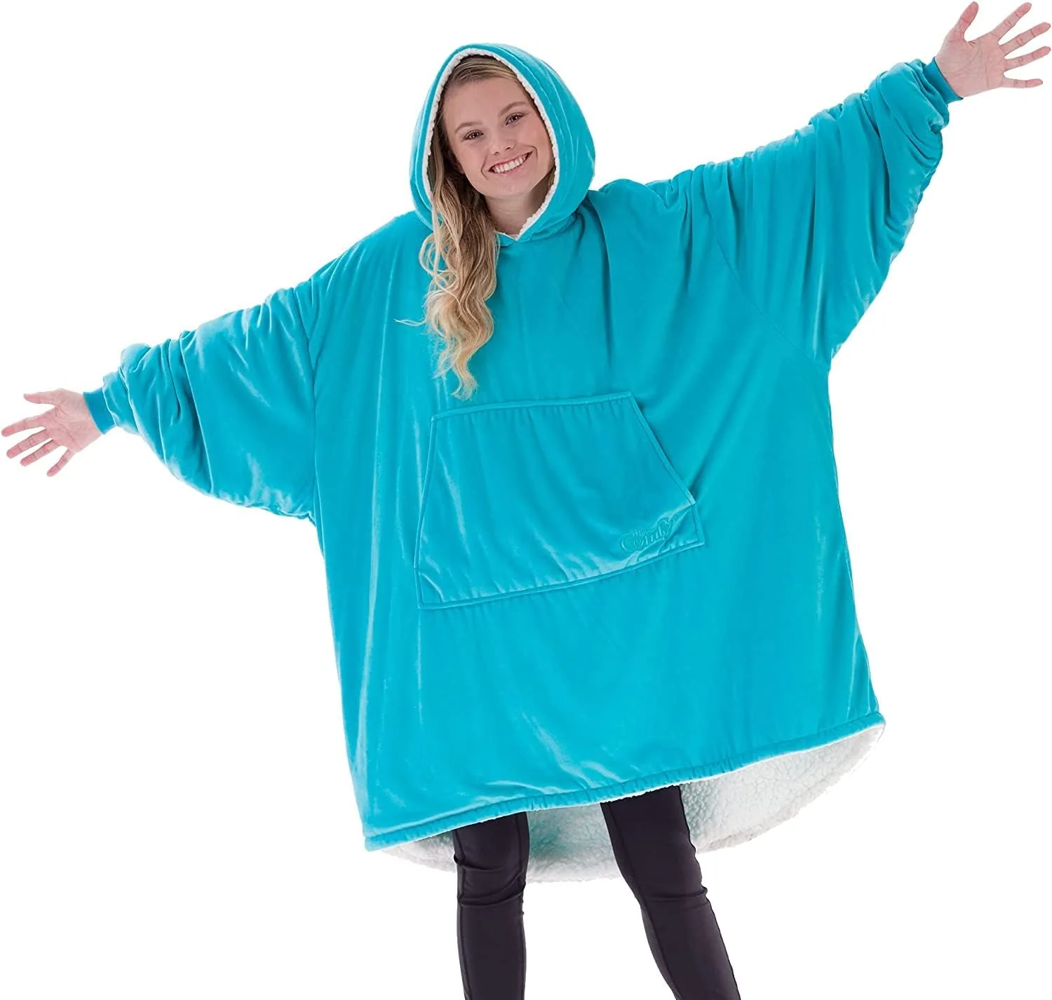 THE COMFY Original | Oversized Microfiber & Sherpa Wearable Blanket, Seen On Shark Tank, One Size Fits All