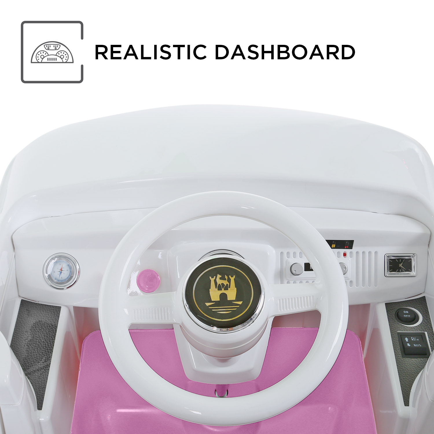 Rollplay 6V VW Type 2 Bus Ride-on Battery Powered Toy Car, Pink