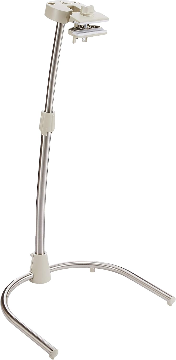 Daylight StitchSmart Adjustable Embroidery Hoop Stand, 360° Swivel, Foldable, White, Ideal for Cross-Stitch & Needlework