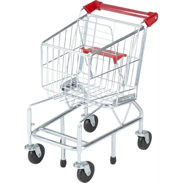 Melissa & Doug Grocery Shopping Cart Toy, Silver