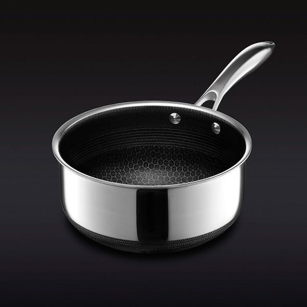 3 Quart Hybrid Nonstick Saucepan and Lid, Dishwasher and Oven Friendly, Compatible with All Cooktops
