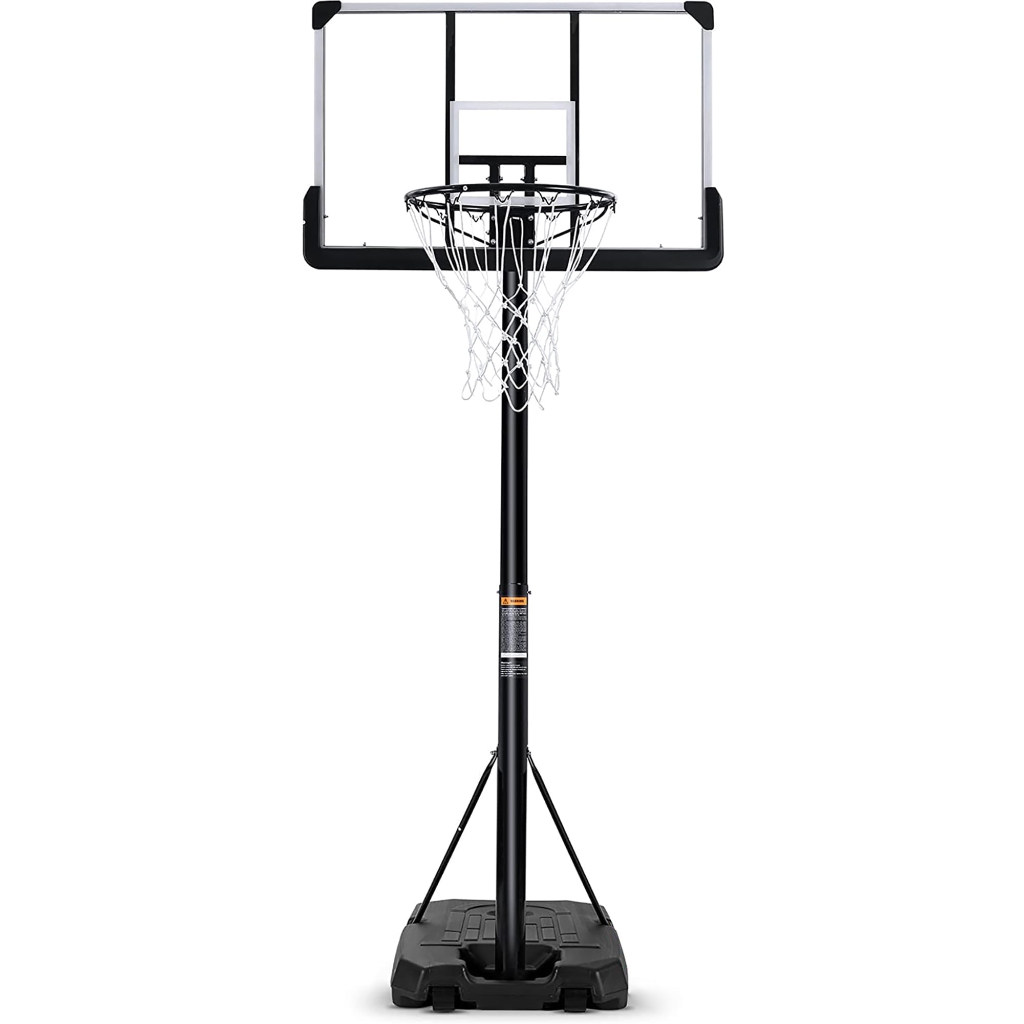 Portable Basketball Hoop Goal Basketball Hoop System Height Adjustable 7 ft. 6 in..10 ft. with 44 inch Indoor Outdoor PVC Backboard Material