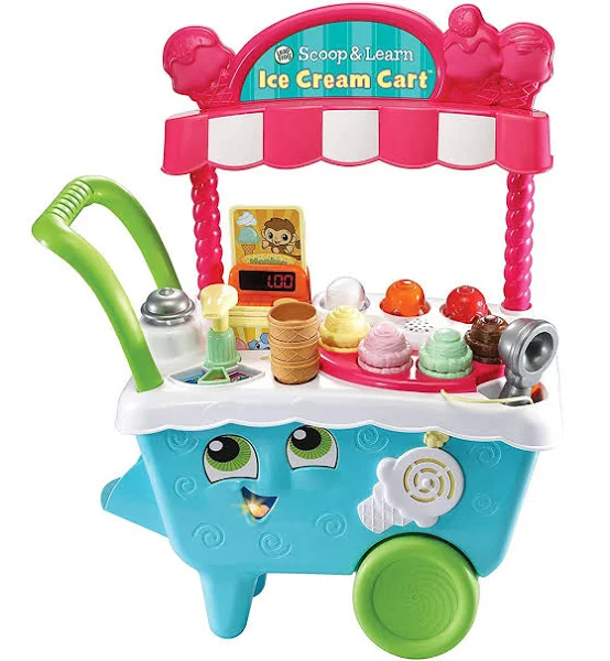 Leapfrog Scoop and Learn Ice Cream Cart, Play Kitchen Toy for Kids