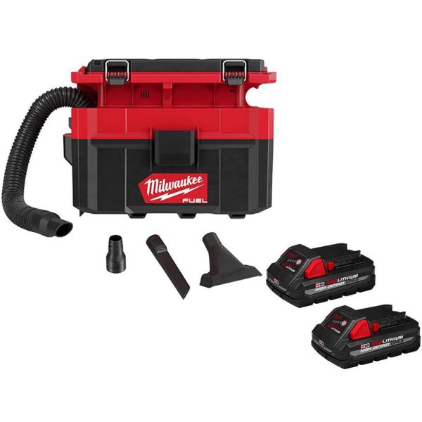 0970-20-48-11-1837 M18 FUEL PACKOUT 18-Volt Lithium-Ion Cordless 2.5 Gal. Wet/Dry Vacuum with 2 M18 HIGH OUTPUT 3.0 Ah Batteries