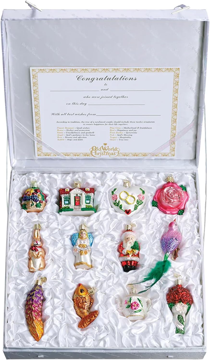 Old World Christmas Bride's Collection Ornament Box Set