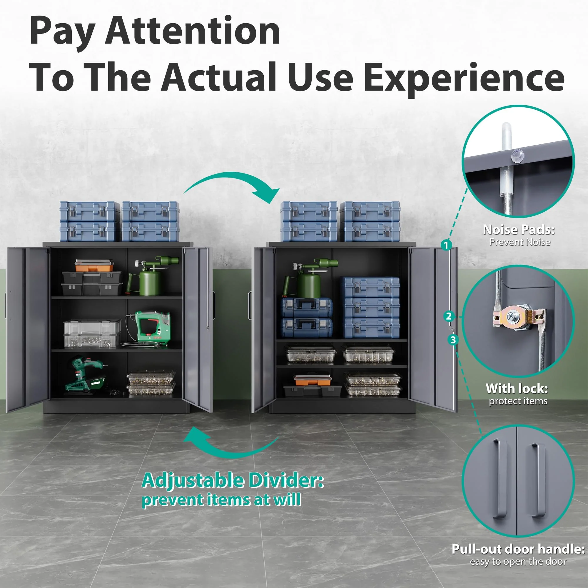 SISESOL Storage Cabinet with Doors and Shelves,Display Cabinet with Glass Doors, Freestanding Kitchen Pantry Cabinet with Glass Doors and Shelves for