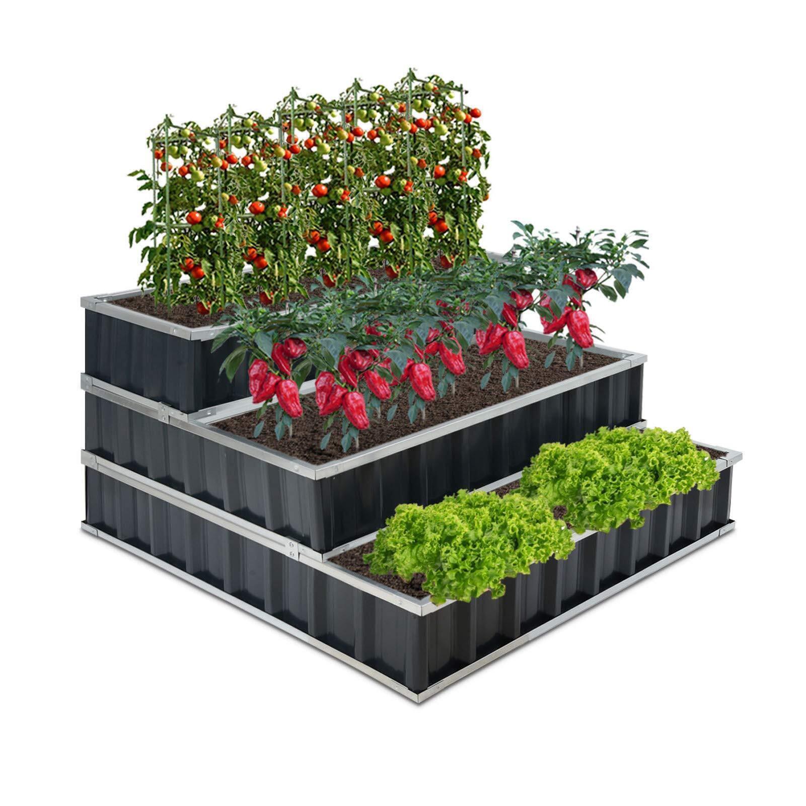 3-Tier Metal Raised Garden Bed 4x4x2ft – Durable & High-Quality for Everyday Use