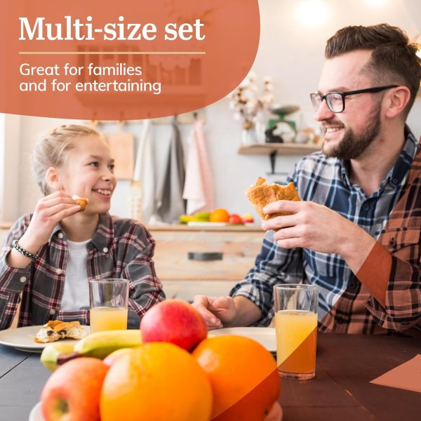 24-Piece Tumbler and Rocks Glass Set, Elegant Drinkware Glasses Set with 15.2 Oz Tumbler and 11.1 Oz Rock Glasses, Clear Drinking Glasses Set with Modern Lines