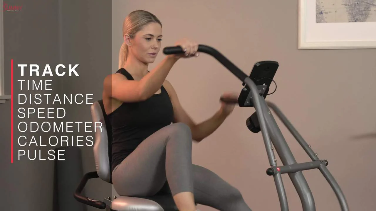 Sunny Health & Fitness Cross Trainer Magnetic Recumbent Bike with Arm Exercisers - SF-RB4936