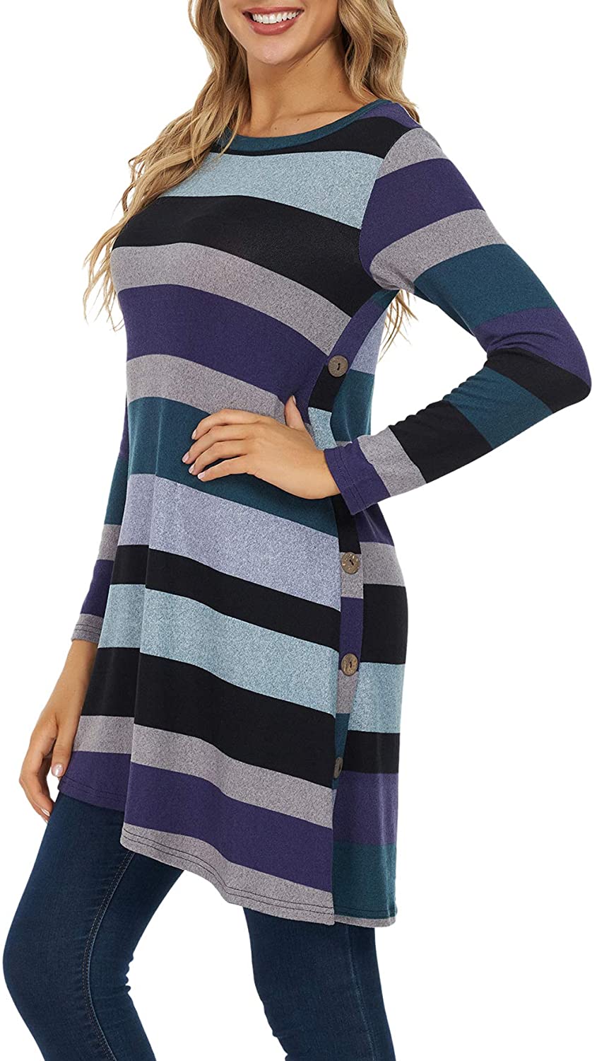 Women’s Long Sleeve T Shirts Tunic Dress