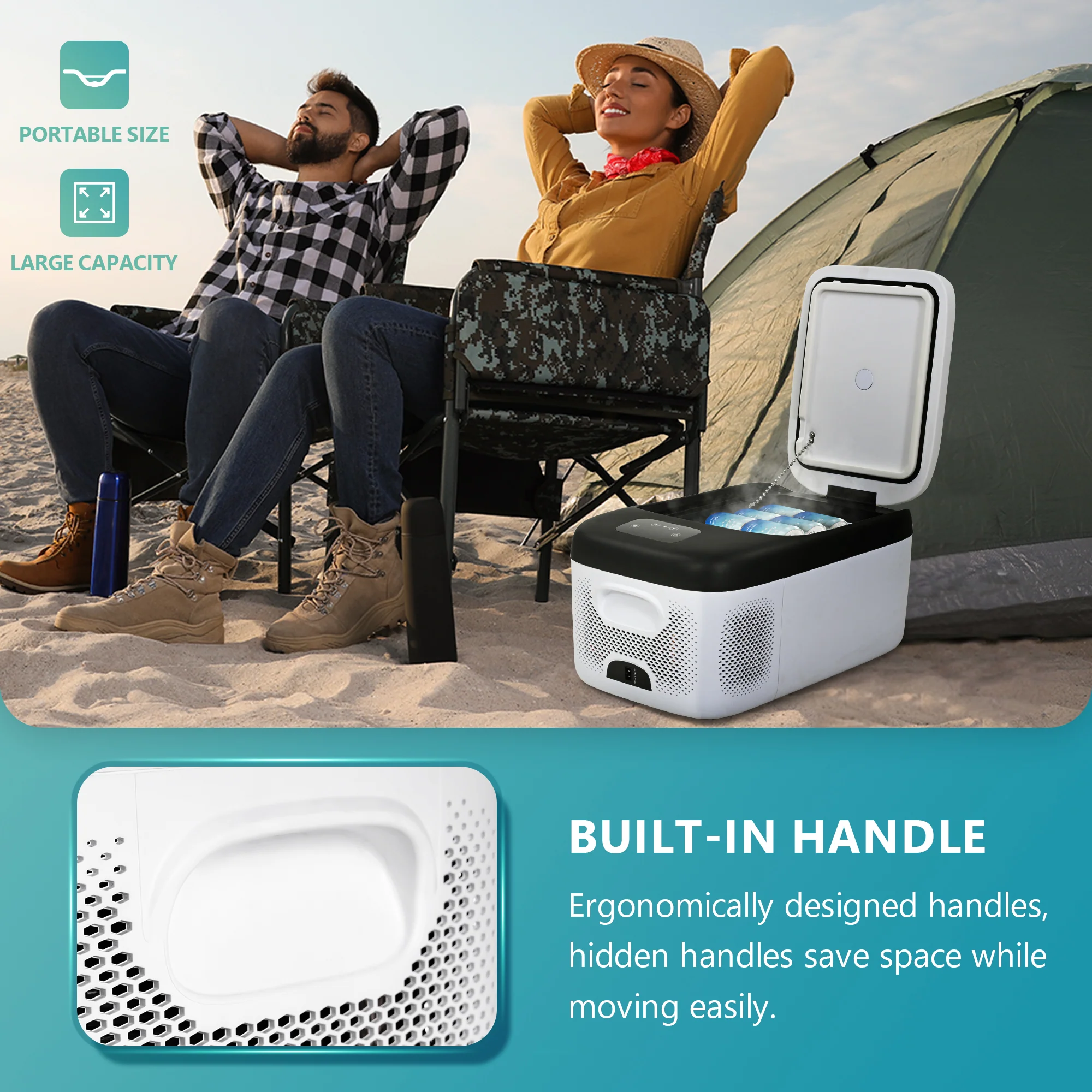 EUHOMY Energy-Saving 12 Volt Portable Compact RV Refrigerator