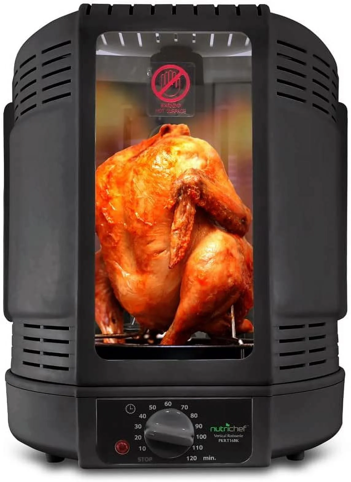 Vertical Countertop Rotisserie Rotating Oven (Black)